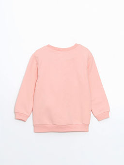 Bisiklet Yaka Bask?l? K?z ?ocuk Sweatshirt - Waikiki фото 3