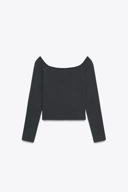 OFF-THE-SHOULDER TOP - Zara фото 8