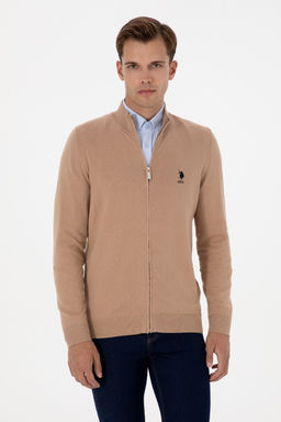 Erkek Camel Melanj Basic Triko HДrka