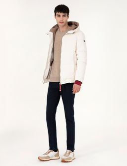Ekru Kap__onlu Dolgulu Mont - Pierre cardin фото 4