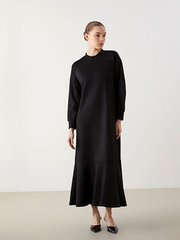Dik Yaka Kad?n Sweatshirt Elbise