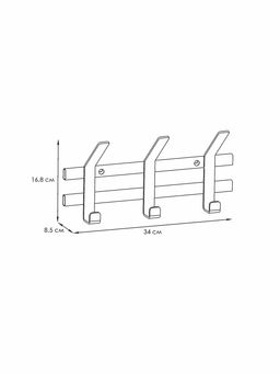 Вешалка настенная "ТОРОНТО 3" (Черный) ВНТ3 Ч
