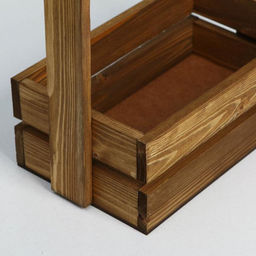 Набор кашпо 2 в 1 с шильдиком "Новогодний венок", 25х15х30, 21х12х23 см