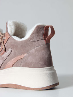 Ботинки 229.windybe. Капучино замша/Мех