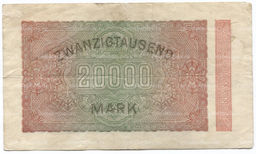 Банкнота 20000 марок 1923 года Германия