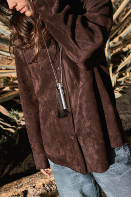 FAUX SUEDE OVERSHIRT - Zara фото 6