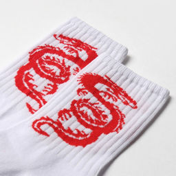 Носки «Красный дракон», белые, размер 29