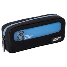 Пенал мягкий 1 отд. F?rst "Street Fashion", 205*80*50 (FT-PM-040502) прозрачное окошко, ткань + ПВХ