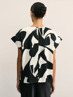 Блузка с абстрактным принтом / Zarina  фото 5