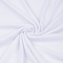 Ткань трикотаж лапша 320 г/м? 62% пэ, 30% вискоза, 8% спандекс шир.160 см арт.С.1906.11 цв.белый уп.1,5м