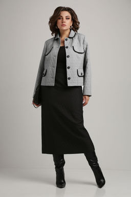 Костюм Aira Style 24-18 Серо-черный