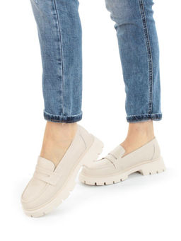 03-5920-2 BEIGE Лоферы женские (натуральная кожа) - Фабричный китай фото 2