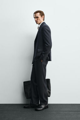 DOUBLE-BREASTED TEXTURED SUIT BLAZER - Zara фото 4