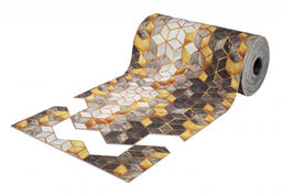 Коврик-дорожка SHAHINTEX DIGITAL PRINT (13) Куб 100х1000 серый с золотом