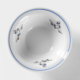 Салатник Добрушский завод «Гуси», 550 мл, фарфор, белая, рисунок МИКС