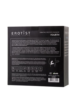 Стимулятор простаты Erotist Fourth, силикон, черный, 12,4 см  фото 7