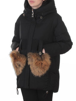 8809 BLACK Куртка зимняя женская (200 гр. холлофайбер) - Fashion фото 6