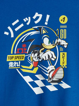 Sonic Bask?l? Erkek ?ocuk Pijama ?st