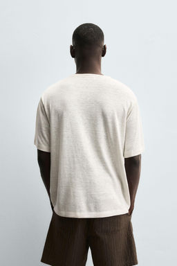 HEMP - VISCOSE STRIPED T-SHIRT - Zara фото 3