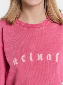 Лонгслив для девочек розовый с обработкой эйсид - Mark formelle фото 6