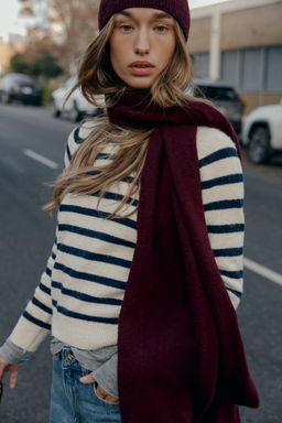 BUFANDA FINA PUNTO / Burgundy - Zara фото 2