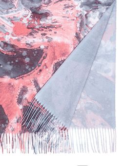 Палантин из полиэстера и вискозы с бахромой