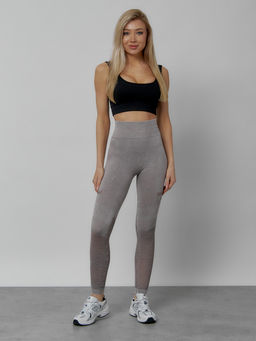 Легинсы для фитнеса женские серого цвета 1004Sr - Mtforce фото 12