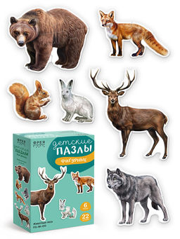 ФРЕЯ PZL-BК-010 Пазлы для малышей Животные леса 22 элемент