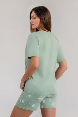 Арт. 9175 Пижама с шортами 42-50 (5шт) Цвет:полынь - Калинка фото 4