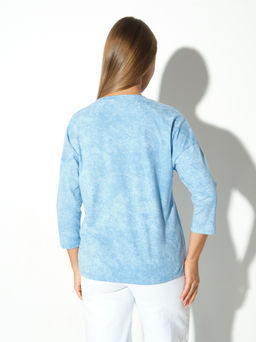 Лонгслив жен. Гламур варенка голубой