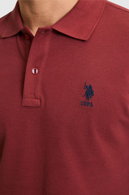 Erkek Slim Fit Polo Yaka Vi_ne Basic Ti__rt
