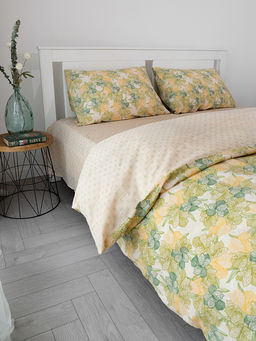 Комплект постельного белья 1,5-спальный зелёный бязь