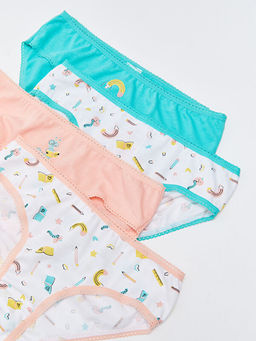 Bask?l? Pamuklu K?z ?ocuk K?lot 4l? - Waikiki фото 2