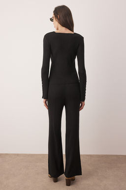 Kahverengi Kare Yaka Vucudu Saran Triko Alt - Ust Tak?m TWOAW26AU00054 - Trendyolmilla фото 9