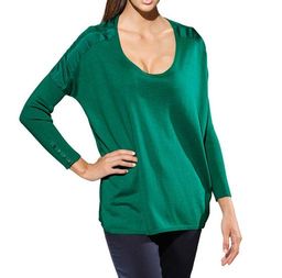 Пуловер, изумрудный