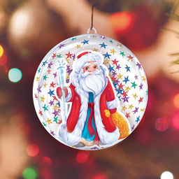 Ёлочный шар своими руками на новый год «Дед Мороз», набор для творчества