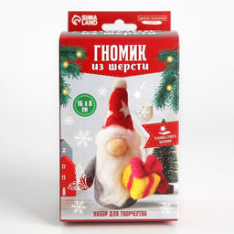 Валяние из шерсти на новый год. Игрушка своими руками «Гномик с подарком», новогодний набор для творчества