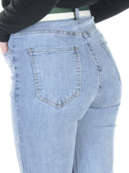 A956 LT. BLUE Джинсы-Мом женские YIYUNFENGCAI - Fashion фото 7