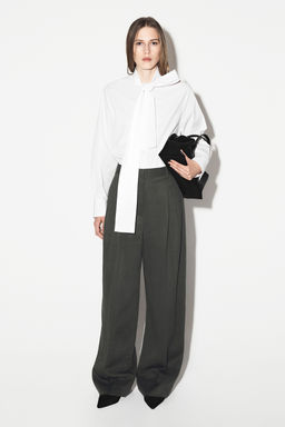PANTAL?N TWILL WIDE LEG RELAXED FIT - H&m фото 10