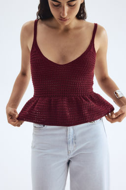 Top de tirantes efecto crochet - H&m фото 3
