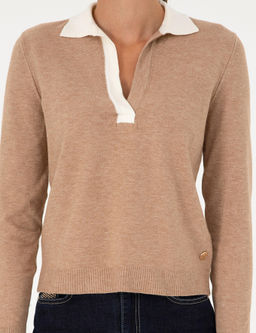 Bej Slim Fit Kazak - Pierre cardin фото 6