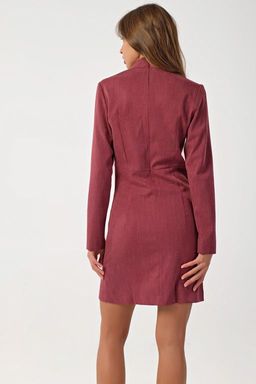 Платье офисное короткое с длинным рукавом слоновая кость - Fly фото 10