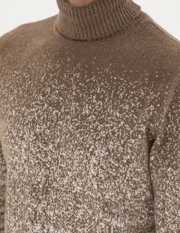 Vizon Slim Fit Bal_k__ Yaka Y_n Kar___ml_ Triko Kazak - Pierre cardin фото 7