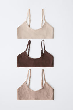 8-14 A?OS/ PACK TRES TOPS RIB / Tostado - Zara фото 4