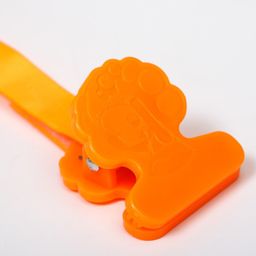 Пустышка силиконовая ортодонтическая с держателем и колпачком, от 0 мес., цвет оранжевый - Крошка я фото 8