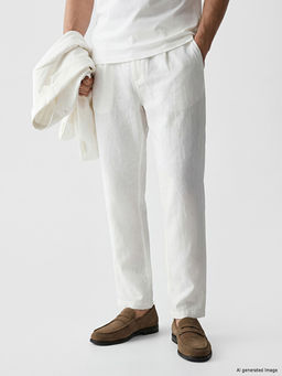 Regular Fit %100 Keten Erkek Pantolon