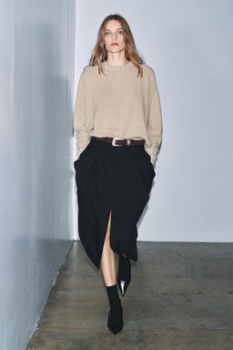 ZW COLLECTION DRAPED POCKET SKIRT - Zara фото 5