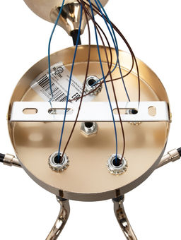 Люстра A4046/5, 5×60 Вт, E27, чёрная, золотистая