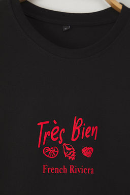 TRENDYOL MAN Tas Unisex Oversize/Genis Kesim Istakoz Bask?l? T-Shirt TMNSS25TS00051 - Trendyolmilla фото 5