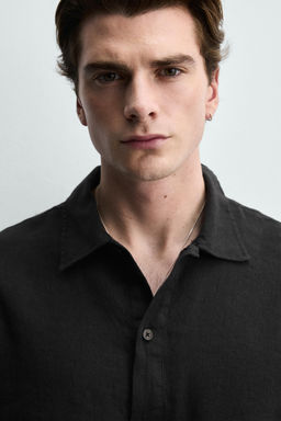 CAMISA POLO ALGOD?N - LINO / Carb?n - Zara фото 5
